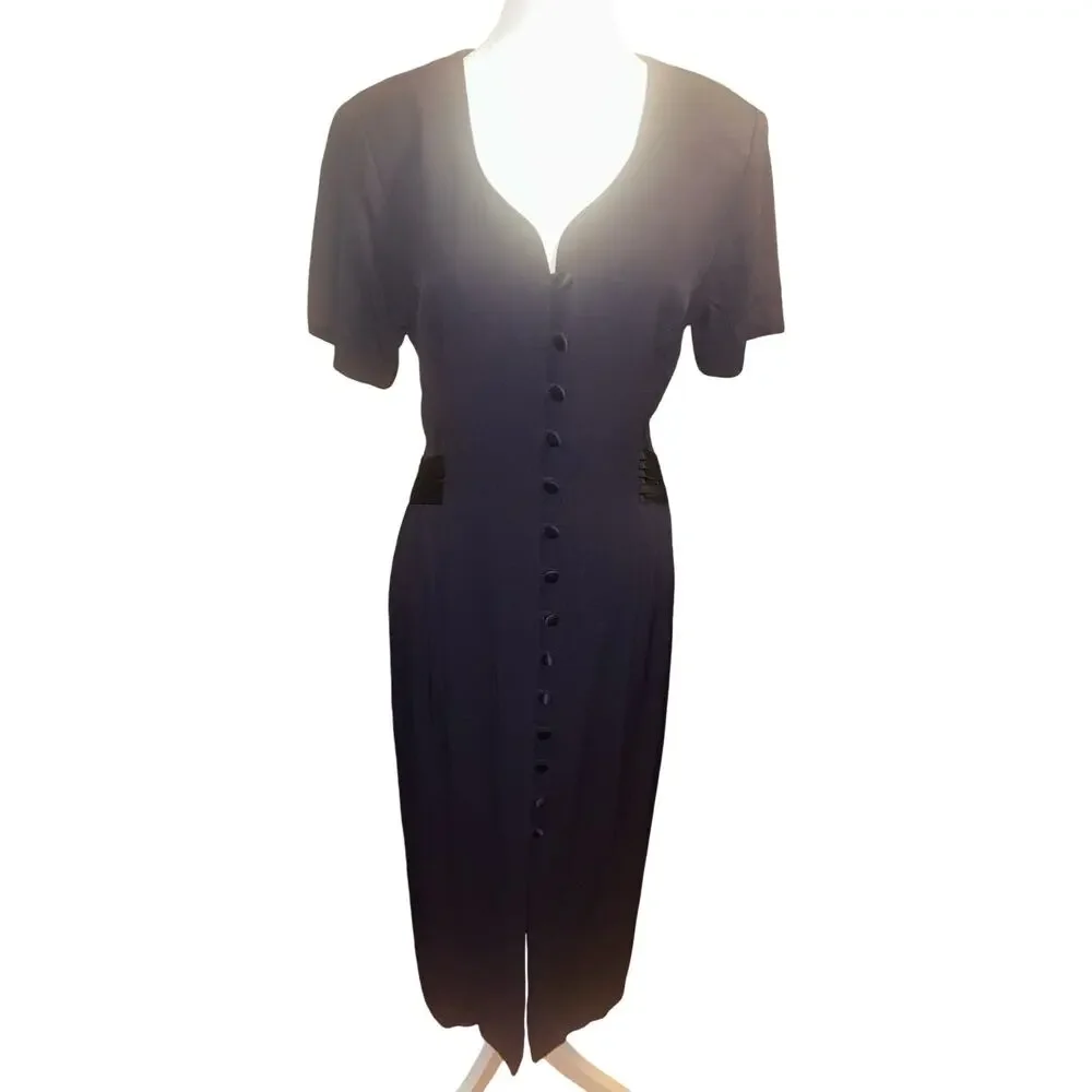 Vintage Button-Front Dress | Dawn Joy Fashions | Made in USA - Picture 6 of 7